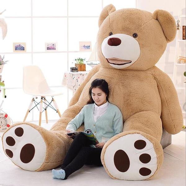 MorisMos Giant Teddy Bear with Big Footprints Plush COVER ONLY Light Brown 