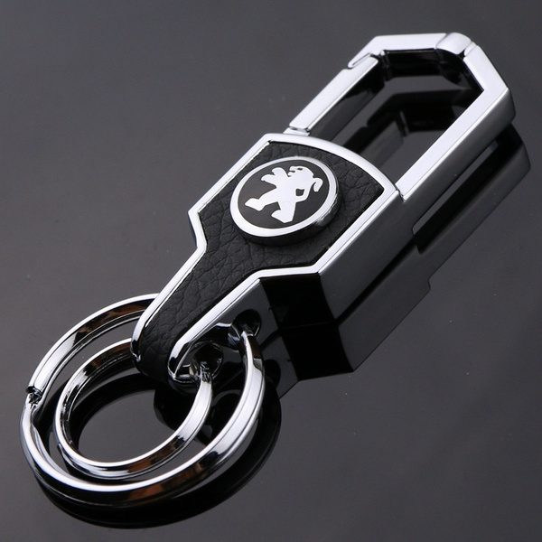 1 x Peugeot Logo Car Keychain Keyring Key Holder for Peugeot 206 207 2008  301 307 308 3008 407 408 4008 508 5008 607 806 1007 Expert 3 RCZ etc.