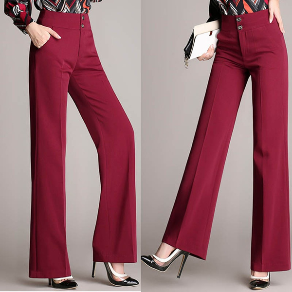 Women Pants Spring Wide Leg Office 