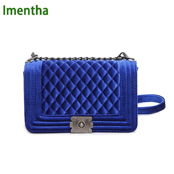 blue velvet bolsa