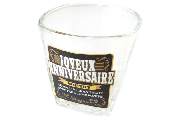 Les Tresors De Lily P2699 Verre A Whisky Joyeux Anniversaire Whiskey Glass Joyeux Anniversaire Whiskyglas Joyeux Anniversaire Wish