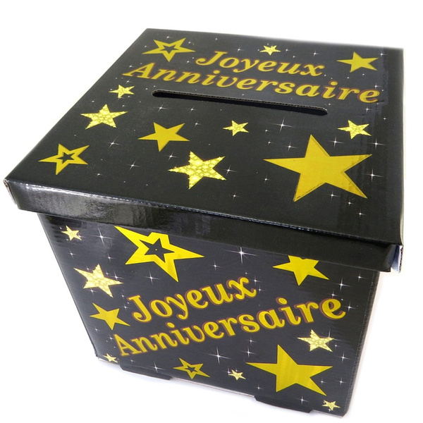 Les Tresors De Lily P26 Urne Joyeux Anniversaire Noir Dore 21x21x19 5 Cm Urn Joyeux Anniversaire Black Gold 21x21x19 5 Cm 8 27 X8 27 X7 68 Urn Joyeux Anniversaire Sauger 21x21x19 5 Cm Wish