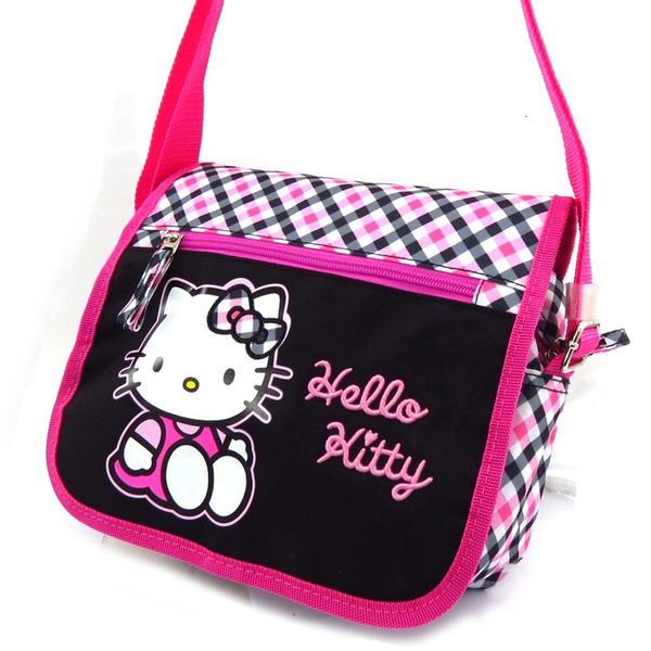 Hello Kitty [J6495] - Sac 'Hello Kitty' noir rose | Bag 'Hello Kitty ...