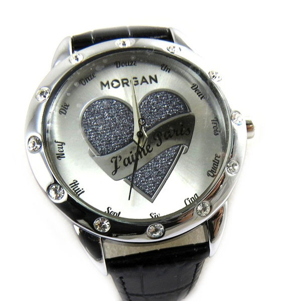 Morgan M1282 Montre createur Morgan noir J aime Paris Designer watch Morgan black i love paris . Designer uhr Morgan schwarz ich