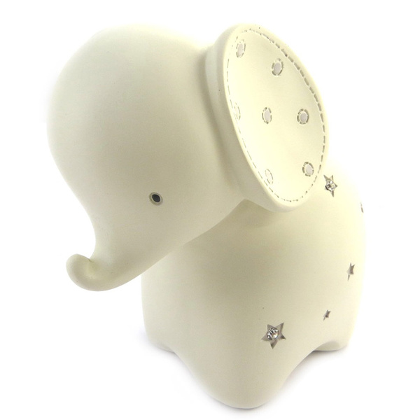 Les Tresors De Lily M9027 Tirelire Ceramique Bebe Elephant Beige Etoiles Ceramic Piggy Bank Bebe Elephant Beige Stars Keramik Sparschwein Bebe Elephant Beige Sterne Wish