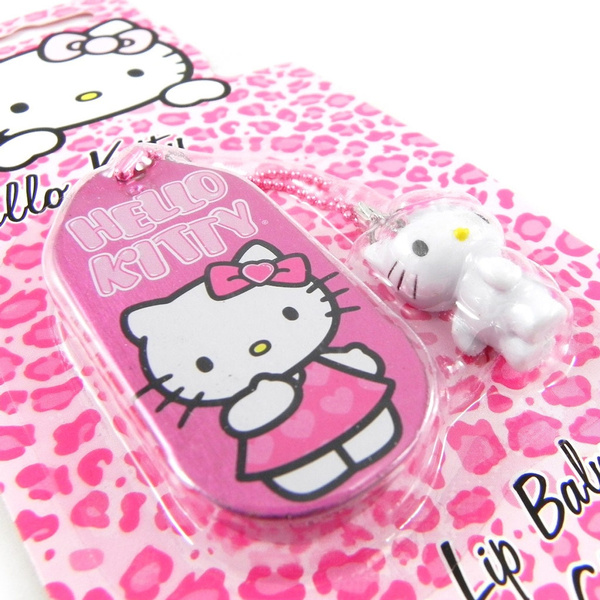 Hello Kitty [H1799] - Gloss 'Hello Kitty' rose + accessoire telephone |  Gloss 'Hello Kitty' pink + phone accessory. | Gloss 'Hello Kitty' pink +