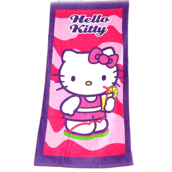 Drap de plage Hello Kitty 70 x 140 cm 