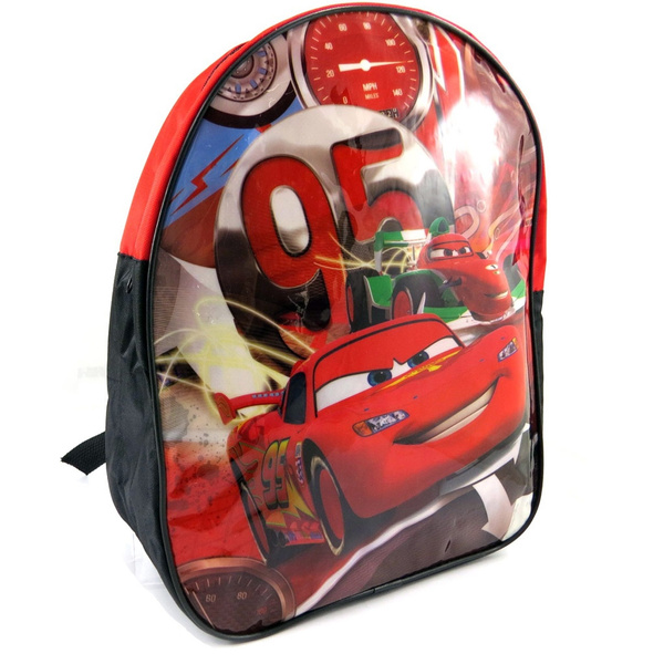 Cars L6189 Sac a Dos Cars rouge noir 28x23x9 cm Backpack