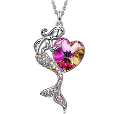 Women, crystal pendant, Jewelry, purple