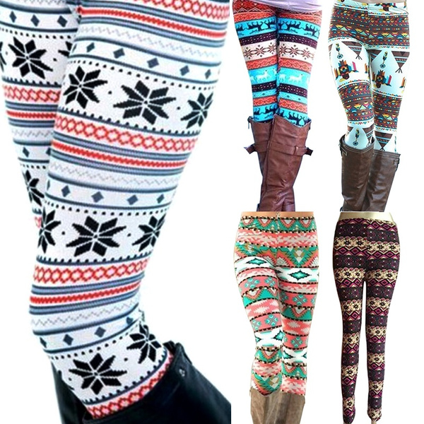 Women Fashion Snowflake Print Wool 