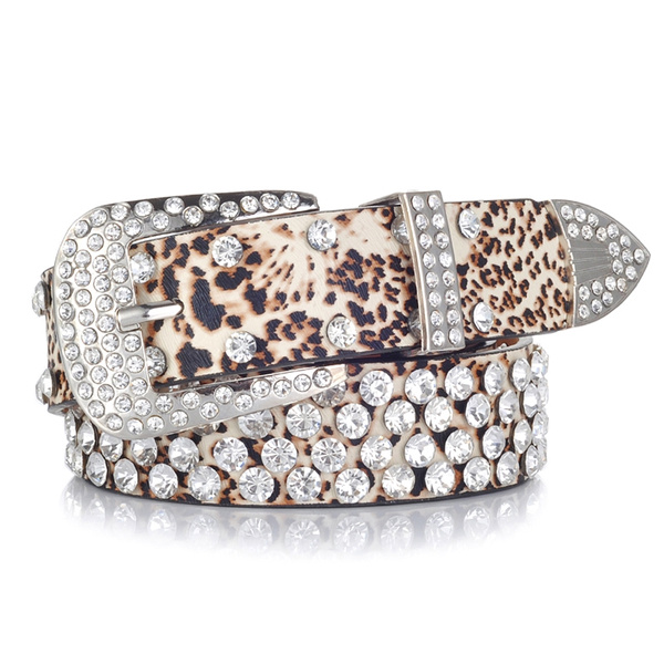 Bling for rhinestone Belts for Women Luxury Designer Strap Diamond