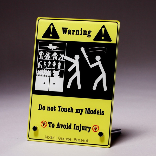 Funny AcrylicToy Animation Model Set Warning Signs Warning Signs-Don''t  Fiddle With My Model Funny Warning Signs | Wish
