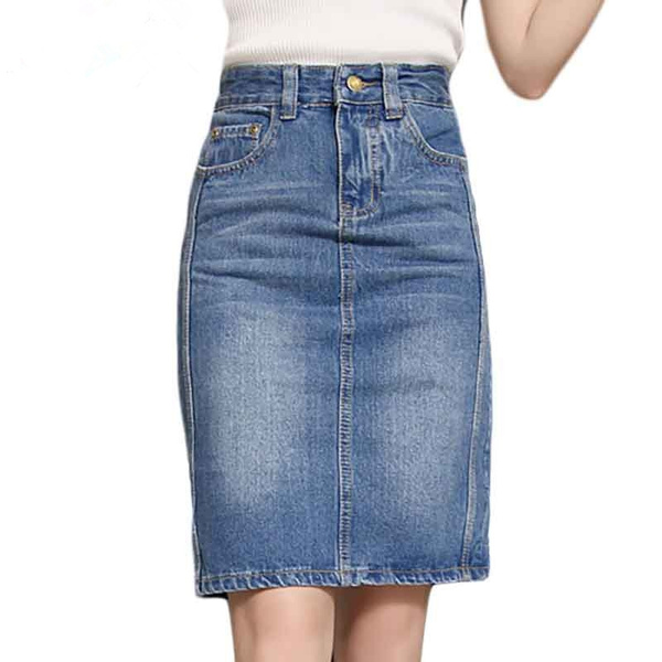 Denim Skirt Photos Through the Years | The Evolution of the Jean Skirt |  Marie Claire