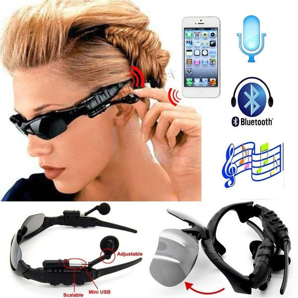 Buy Wireless Bluetooth Sunglasses Anti-ray Stereo 5.0 Music Bluetooth  Headphones for Men Support Both Headset and Hands-Free for All Kinds of  Cell Phones (Black) Online at Lowest Price Ever in India |