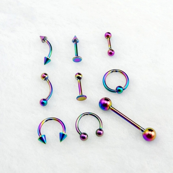 Rainbow titanium sale jewelry