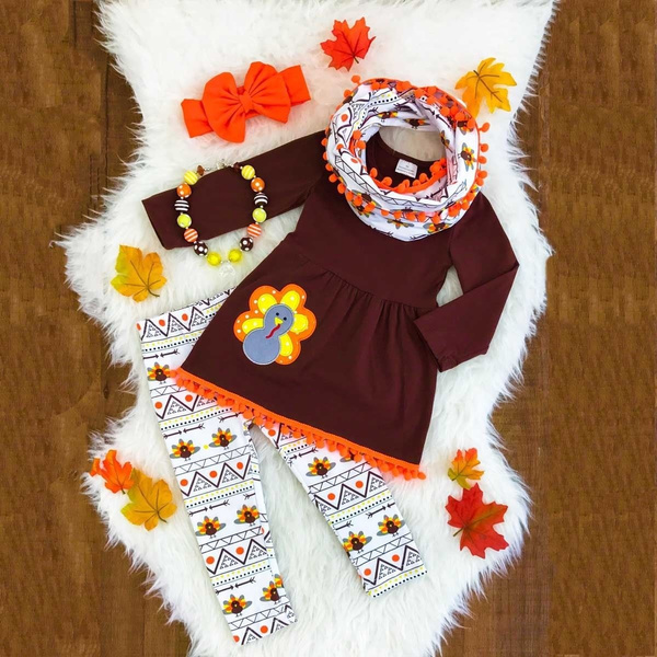2-7Year Kids Baby Girls Turkey Outfits 