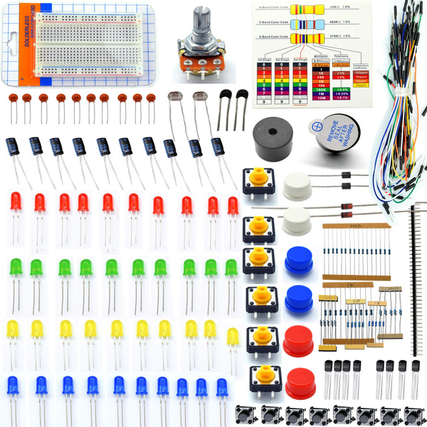 Adeept Electronic Starter Kit for Arduino Resistor Buzzer Breadboard LED  cable
