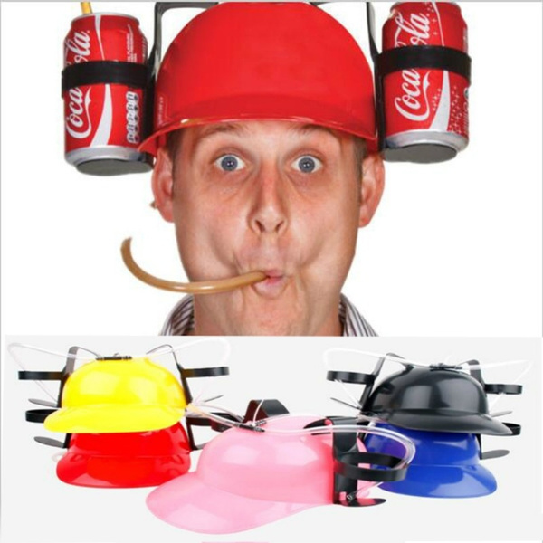 New Novelty Gift Drinking Hard Hat Beer Soda Guzzler Helmet Game Party ...