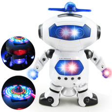 360 Rotating Space Dancing Robot Musical Walk Lighten Electronic Toy Robot Christmas Birthday Gift Toy For Child