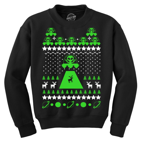 Unisex Alien Abduction Ugly Christmas Sweater Crew Neck Sweatshirt | Wish