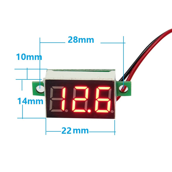 New Digital Voltmeter Voltimetro LED Volt Meter Gauge Voltage Meter DC 2.5-30V 