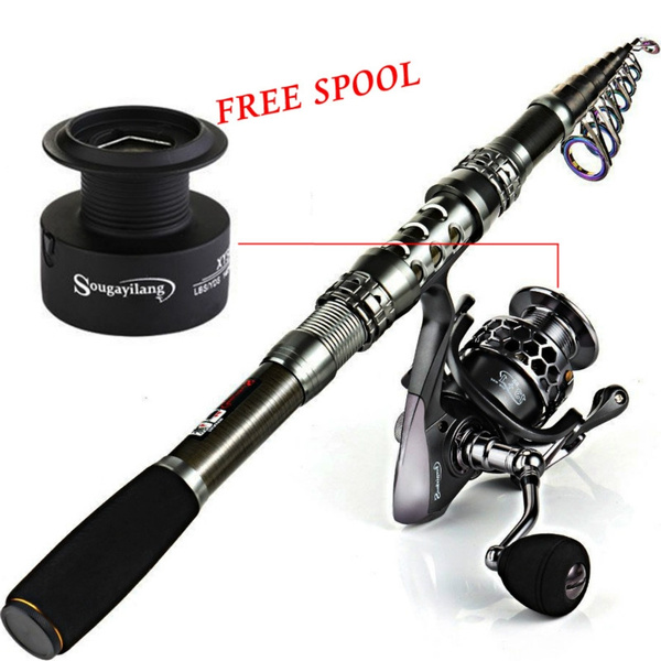 Sougayilang Fishing Rod Reel Set 1.8-3.3m Portable Telescopic