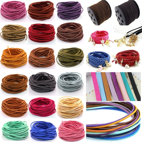 10 yard 3mm Faux Suede Leather String Jewelry Making Thread Cords DIY ...