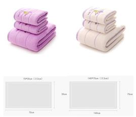  HOT Aromatherapy Soft Bath Towel Cotton Embroidery Lavender Towel Set Cotton Hand Face Towel Towel Sheet Set 