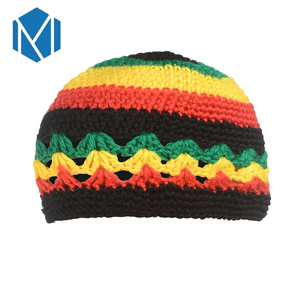Rasta Reggae Jamaica Beanie Hat Knitted Slouchy Bob Marley Gorros Unisex  Crochet Afric Cappello Stripe Pattern | Wish