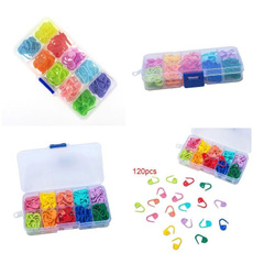 120pcs/200pcs Mini Mix Plastic Knitting Crochet Locking Stitch Needle Clip Markers Holder Supplies