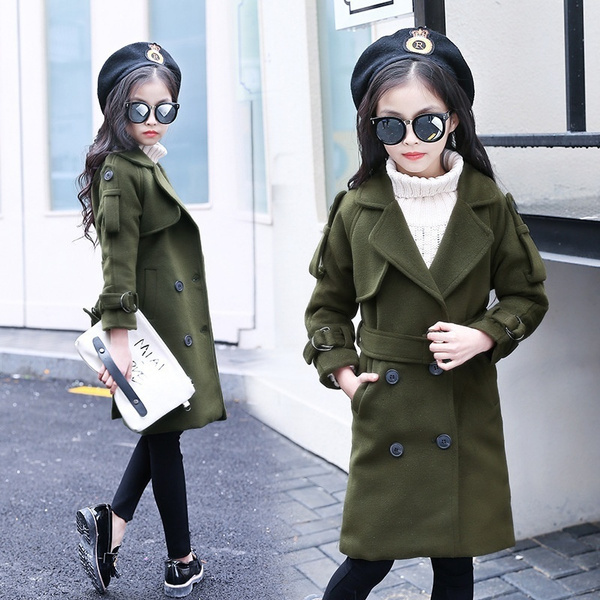 Girls belted hotsell winter coat