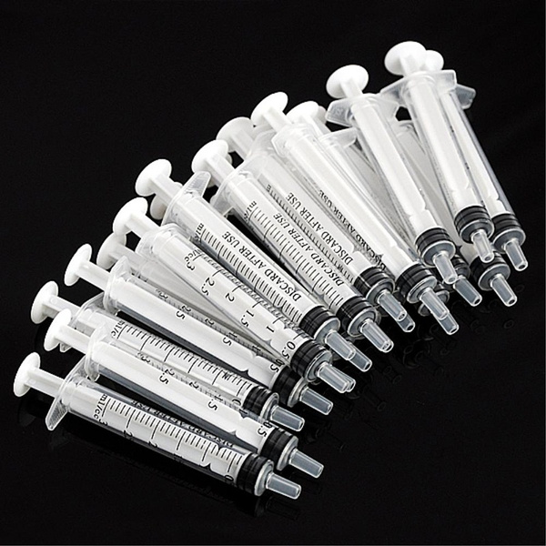 10pcs plastic nutrient syringe hydroponic measuring disposable sampler injector 