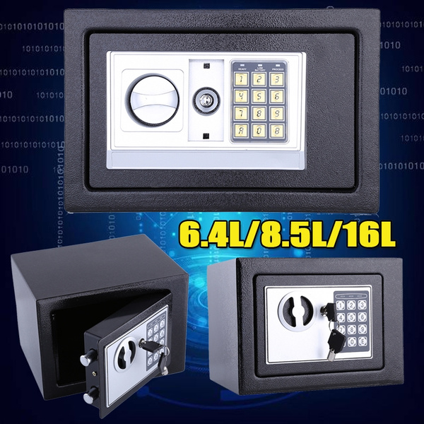 6.4L/8.5L/16L Digital Key Steel Safe Electronic Security Home Office ...