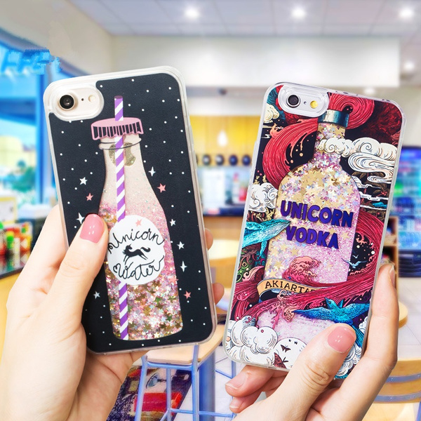 Glitter Iphone Unicorn Case Iphone Case Iphone Case Sparkle Liquid Cool  Quicksand