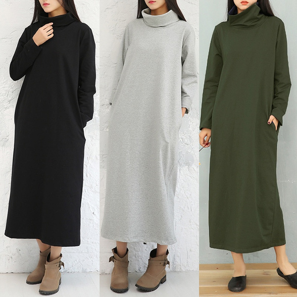 maxi sweatshirt dress