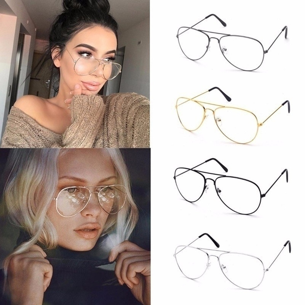 Gold frame hot sale glasses fashion