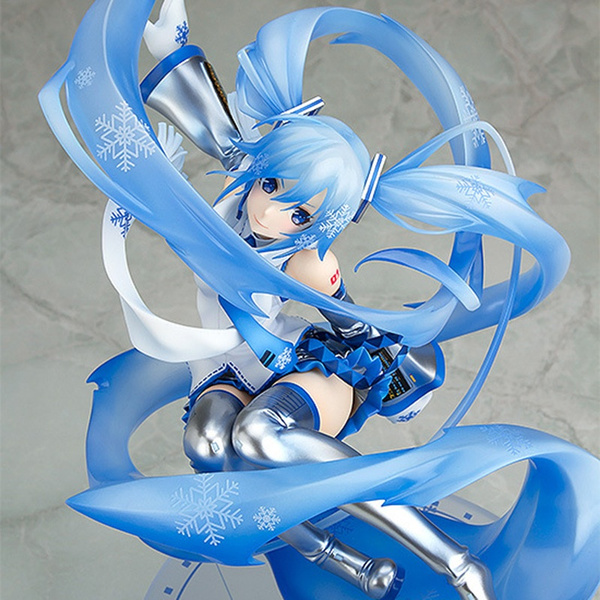 Hatsune Miku Snow Miku Action Figure 17 15th Anniversary Snow Miku Pvc Figure Model Toy Brinquedos Anime Gifts Wish