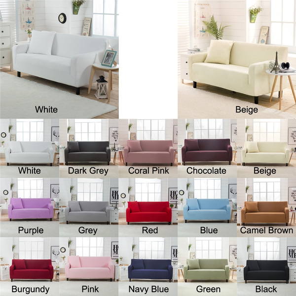 Knitting Pinstripe Arm Chair Sofa Cover Stretch Couch Slipcover Lounge Two Seater Love Seat Protector Home Living Room Decoration Solid Color White Black Grey Dark Purple Knitting Pinstripe Arm Chair Sofa Cover, Two Arm Chaise Lounge Slipcover