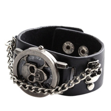 leatherbeltwatch, Goth, Jewelry, skull