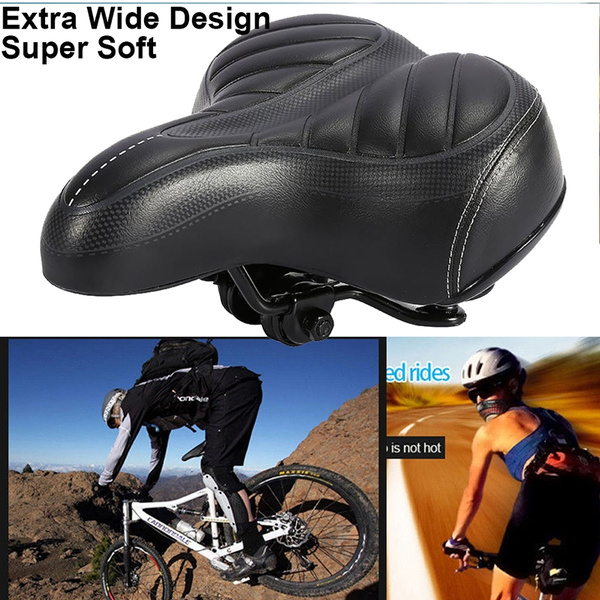 Comfort Wide Big Bum Bike Seat Bicycle Gel Cruiser Extra Sporty Soft Pad Saddle 