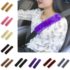 New Fashion 2 Pcs/Set Car Seatbelt Shoulder Pad Comfortable Driving Seat Belt Vehicle Soft Plush Auto Seatbelt Strap Harness Cover