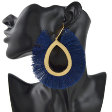 goldplated, party, Tassels, gold plated earrings