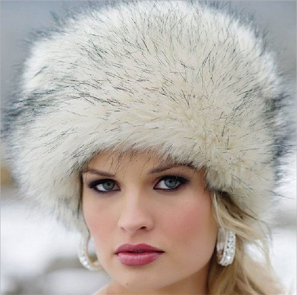 Women Winter Russian Hat Ushanka Faux 
