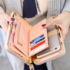 Women Bowknot Large Capacity Wallet Bow Tie Pocket Long Section Zipper Purse Phone Card Bag Holder 