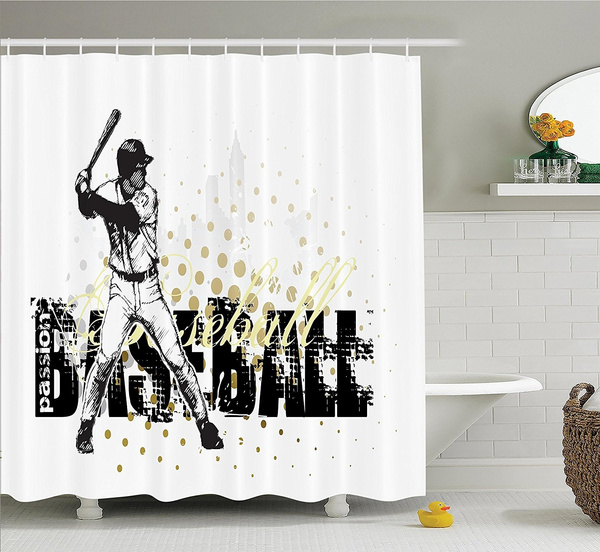Sports Decor Shower Curtain Set By, Sports Shower Curtains Bathroom Accessories