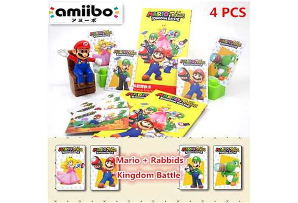 New 4pcs Amiibo NFC Tag for Mario + Rabbids Battle Compatible with Switch | Wish