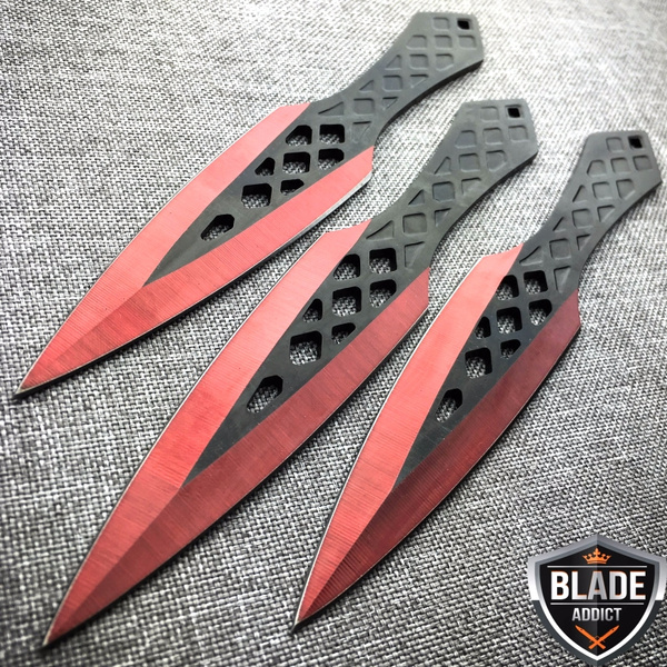 3 - pc. Tactical Knife Collection - Red