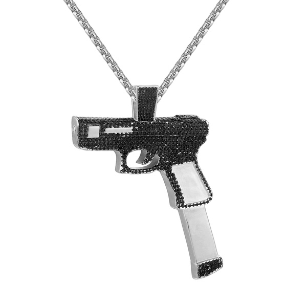 1PC UZI MACHINE Gun Pistol Necklace Pendant Chain Gold Hip Hop Jewelry  Giftss £3.98 - PicClick UK