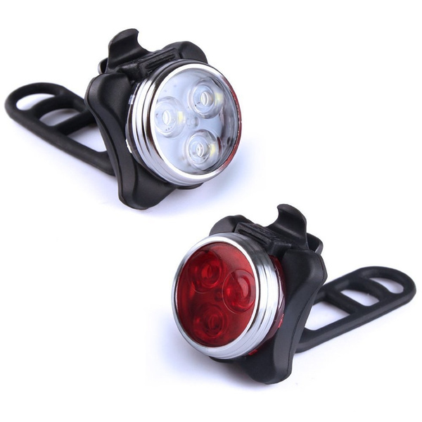Details about   LED Fahrradlampe Set USB wasserdicht Fahrradlicht Vorne & Hinten Lampe Geschenk. 
