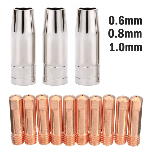 11pcs MIG Welding Nozzle Shroud Contact Tips 0.040 Inch Tip Holder Kit 